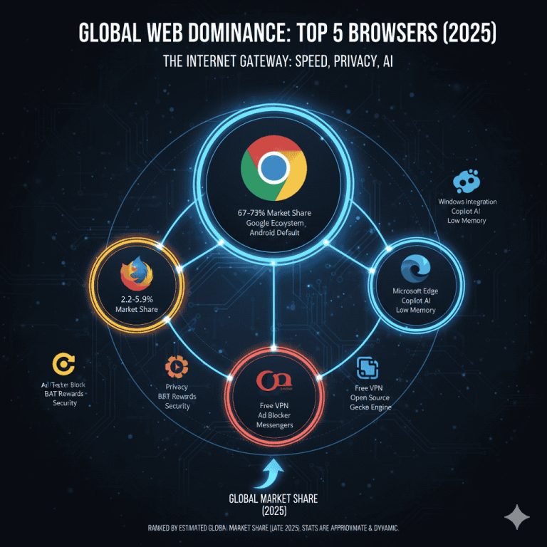 🌐 The Internet Gateway: Top 5 Browsers in 2025