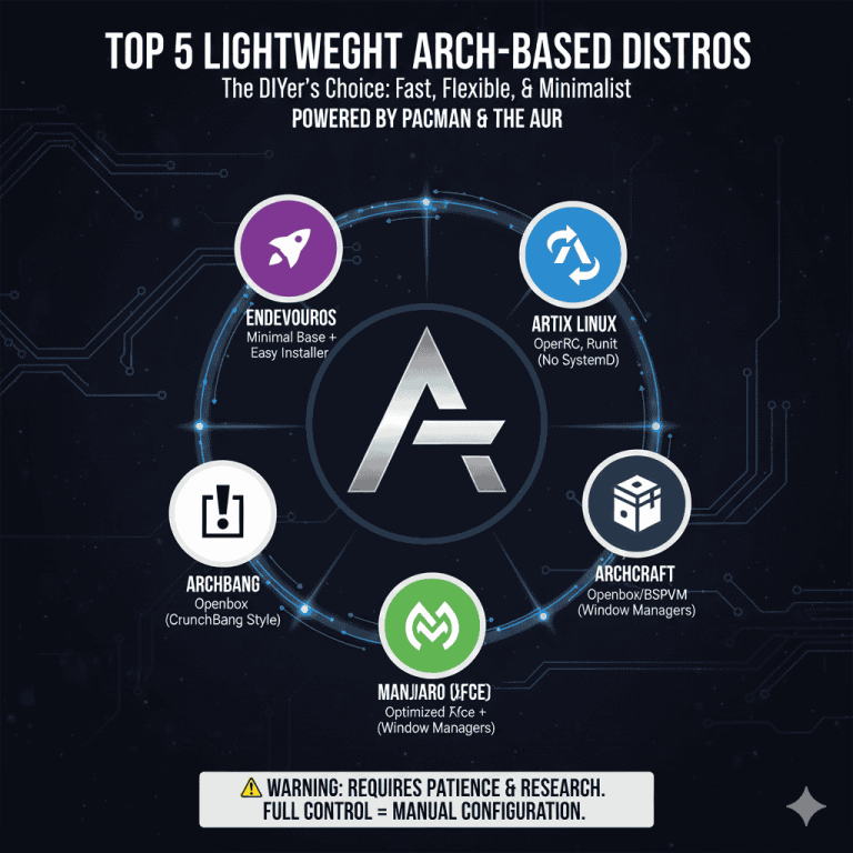 Top 5 Lightweight Arch-Based Distributions