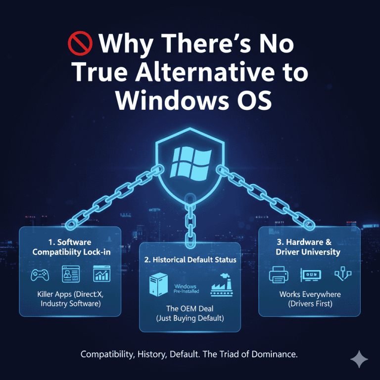 Why There’s No True Alternative to Windows OS?