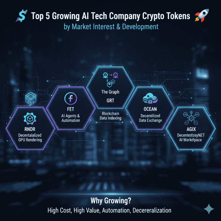 Top 5 Growing AI Tech Company Crypto Tokens (by Market Interest & Development)