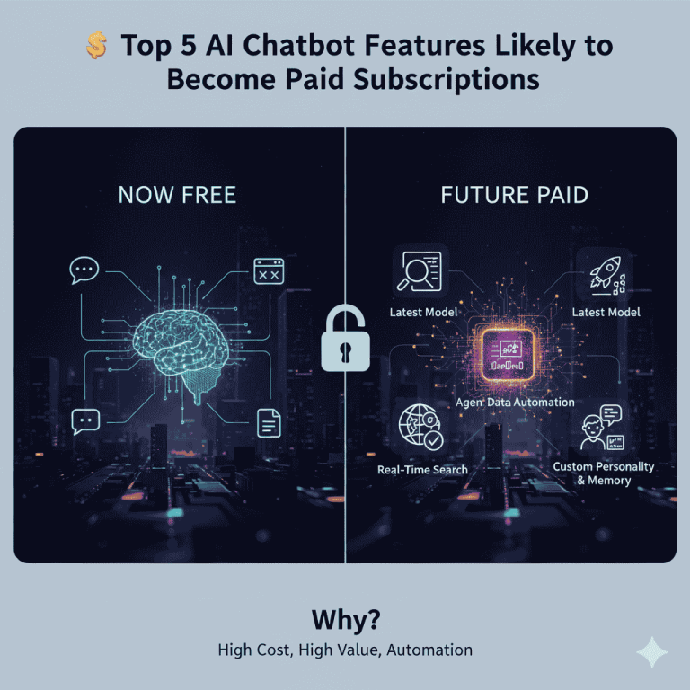 Top 5 AI Chatbot Features Likely to Become Paid Subscriptions?