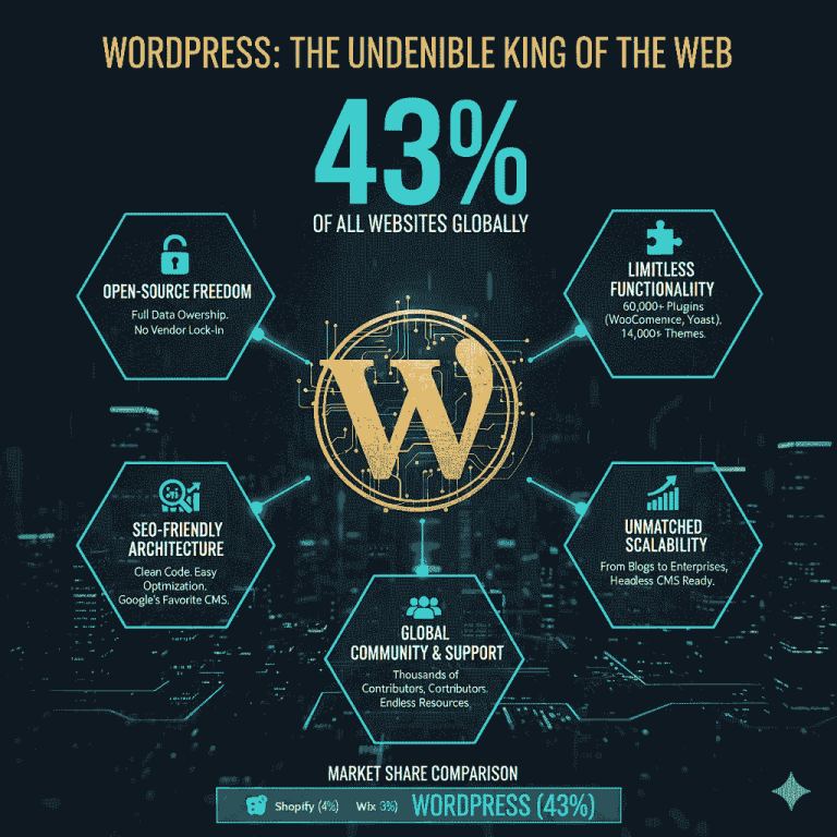 Why WordPress Still Dominates the Web: Powering over 43% of all websites globally